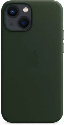 Чехол кожаный для iPhone 13 mini Apple MagSafe (зеленая секвойя)