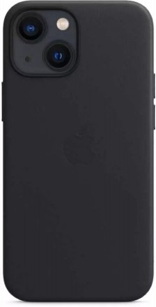 Чехол кожаный для iPhone 13 mini Apple MagSafe (темная ночь)