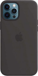 Чехол для iPhone 12 Pro Max Silicone case (чёрный)