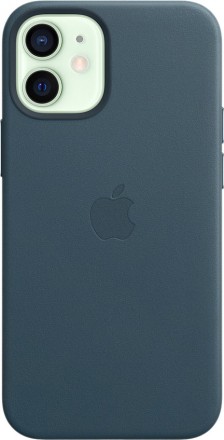 Кожаный чехол Apple MagSafe для iPhone 12 Mini (балтийский синий)