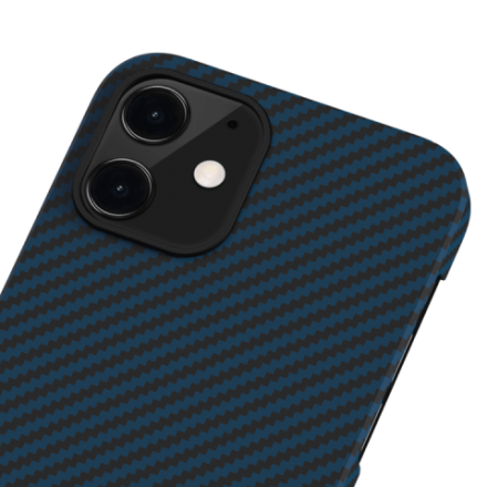 Кевларовый чехол Pitaka MagEZ Case для iPhone 12 (черно-синий)