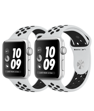  Умные часы Apple Watch Nike+ 42mm Silver Platinum Black Band