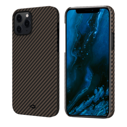 Кевларовый чехол Pitaka MagEZ Case для iPhone 12 Pro (черно-коричневый)